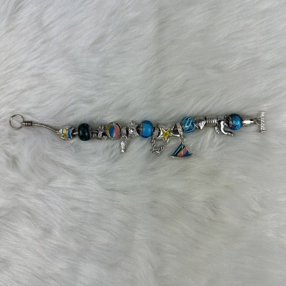 Willabee and Ward Monthly Charm Bracelet August Beach Summer Shells Multicolor